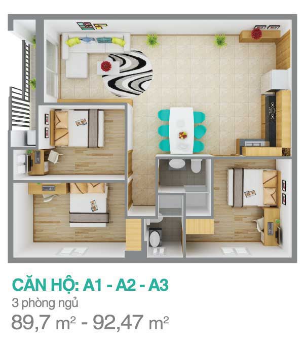 Căn hộ 3 mặt tiền - Melody Residences - 21