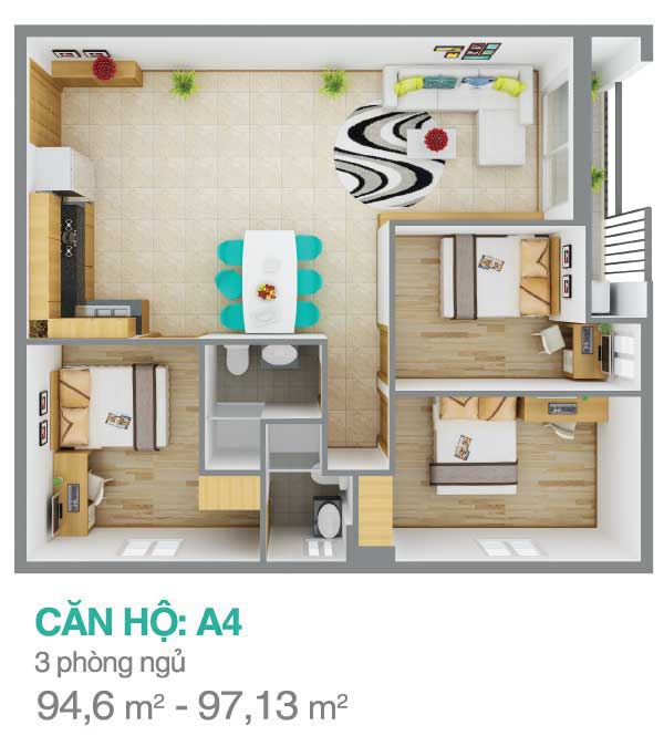 Căn hộ 3 mặt tiền - Melody Residences - 22