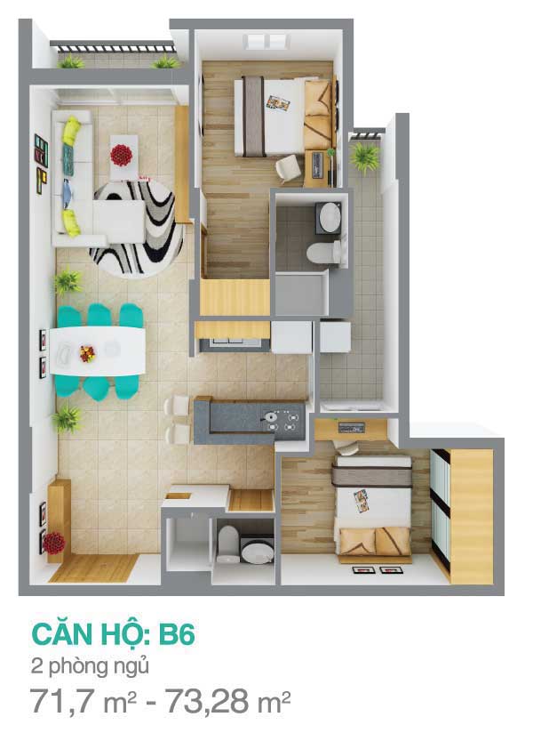 Căn hộ 3 mặt tiền - Melody Residences - 19
