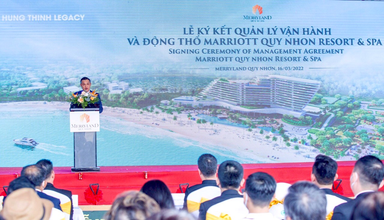 Tập đoàn Hưng Thịnh ký kết hợp tác và động thổ khách sạn 5 sao Marriott QuyNhon Resort & Spa tại MerryLand Quy Nhơn