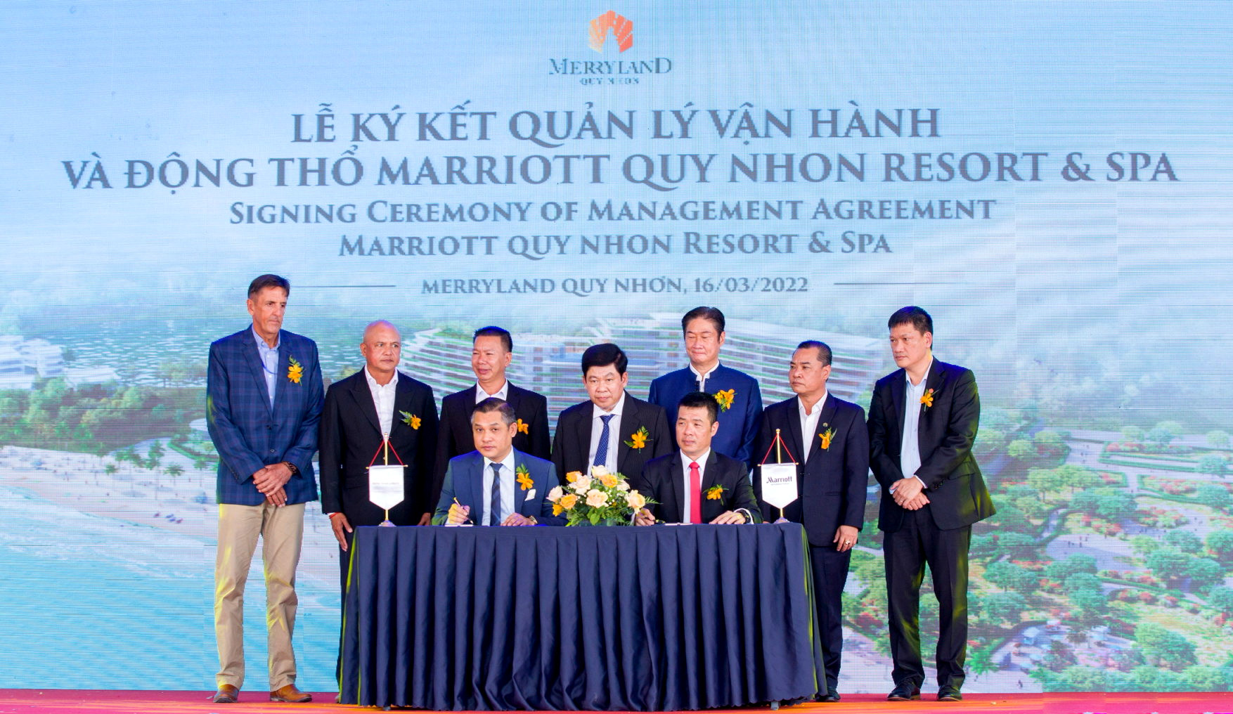 Tập đoàn Hưng Thịnh ký kết hợp tác và động thổ khách sạn 5 sao Marriott QuyNhon Resort & Spa tại MerryLand Quy Nhơn
