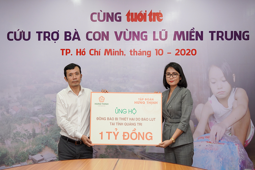 Tập đoàn Hưng Thịnh ủng hộ gần 5,3 tỷ đồng hỗ trợ đồng bào vùng lũ miền Trung