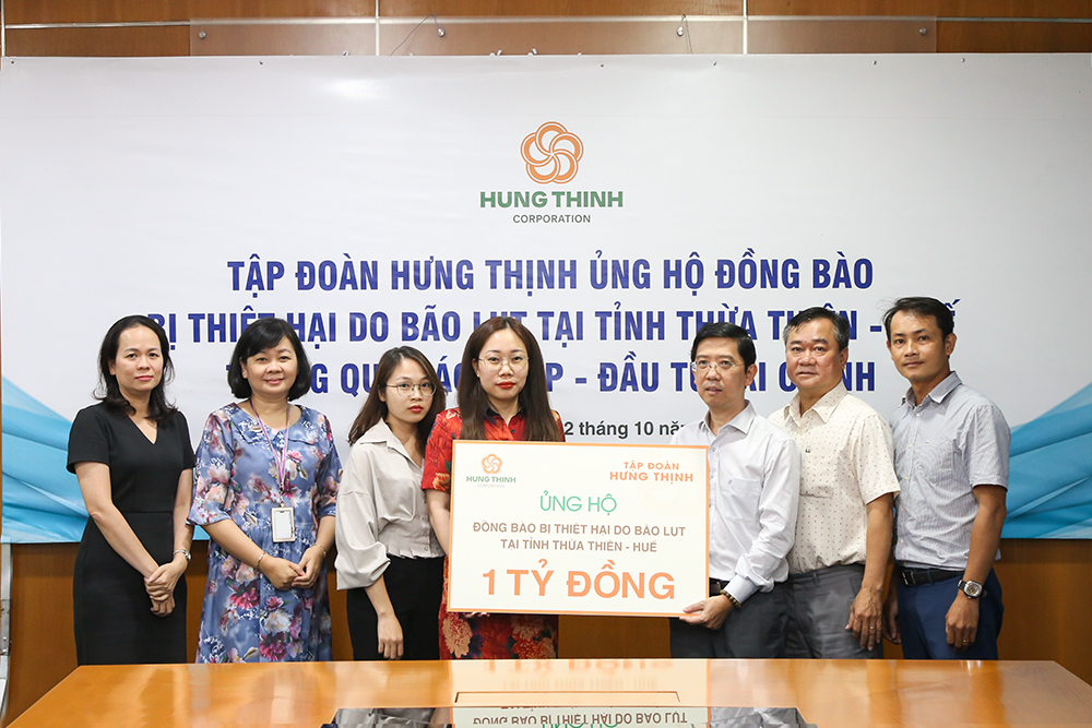 Tập đoàn Hưng Thịnh ủng hộ gần 5,3 tỷ đồng hỗ trợ đồng bào vùng lũ miền Trung