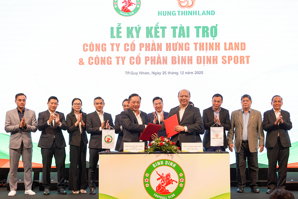 Topenland và Hưng Thịnh Land tài trợ 300 tỷ cho CLB bóng đá Topenland Bình Định trong 3 mùa giải V.League 2021 - 2023