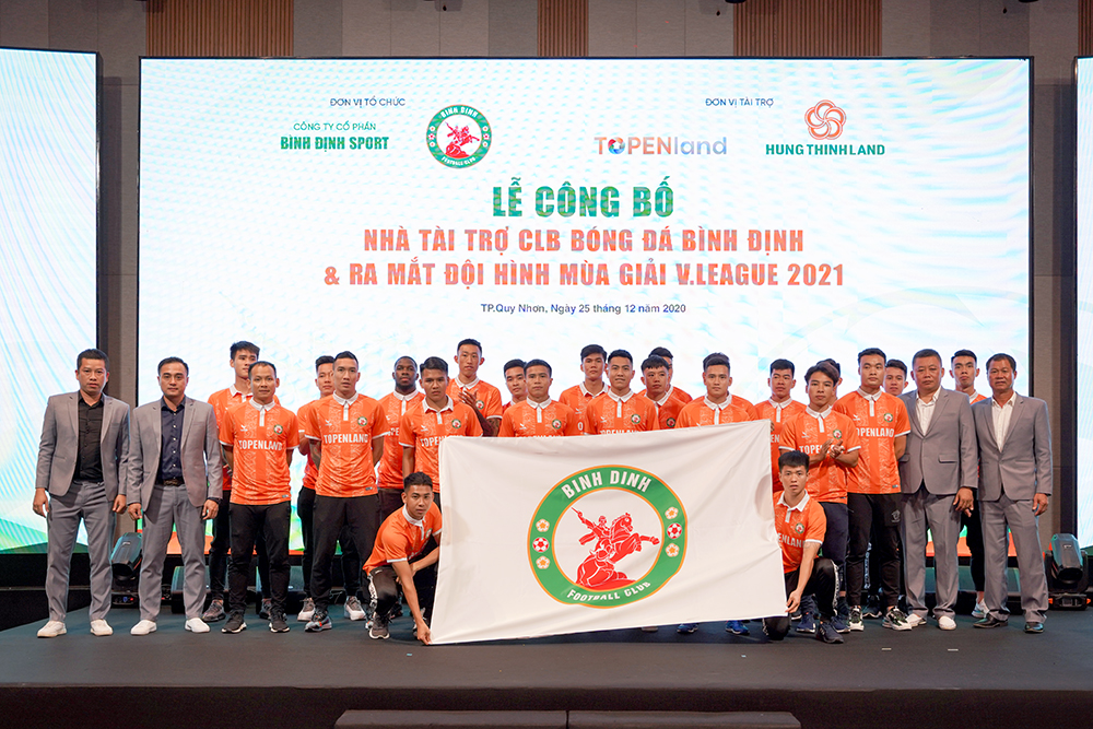 Topenland và Hưng Thịnh Land tài trợ 300 tỷ cho CLB bóng đá Topenland Bình Định trong 3 mùa giải V.League 2021 - 2023