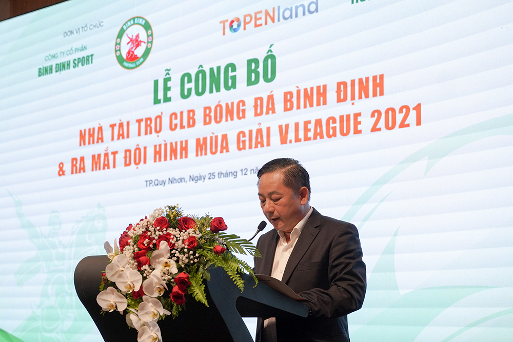 Topenland và Hưng Thịnh Land tài trợ 300 tỷ cho CLB bóng đá Topenland Bình Định trong 3 mùa giải V.League 2021 - 2023